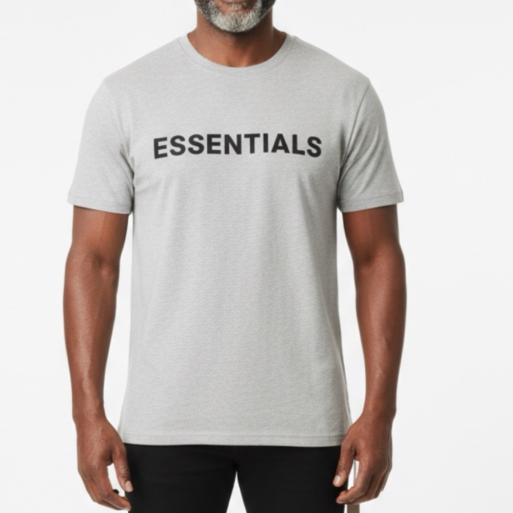NWT Essentials Fear of God SS20 T-Shirt Heather Grey 💯 Authentic